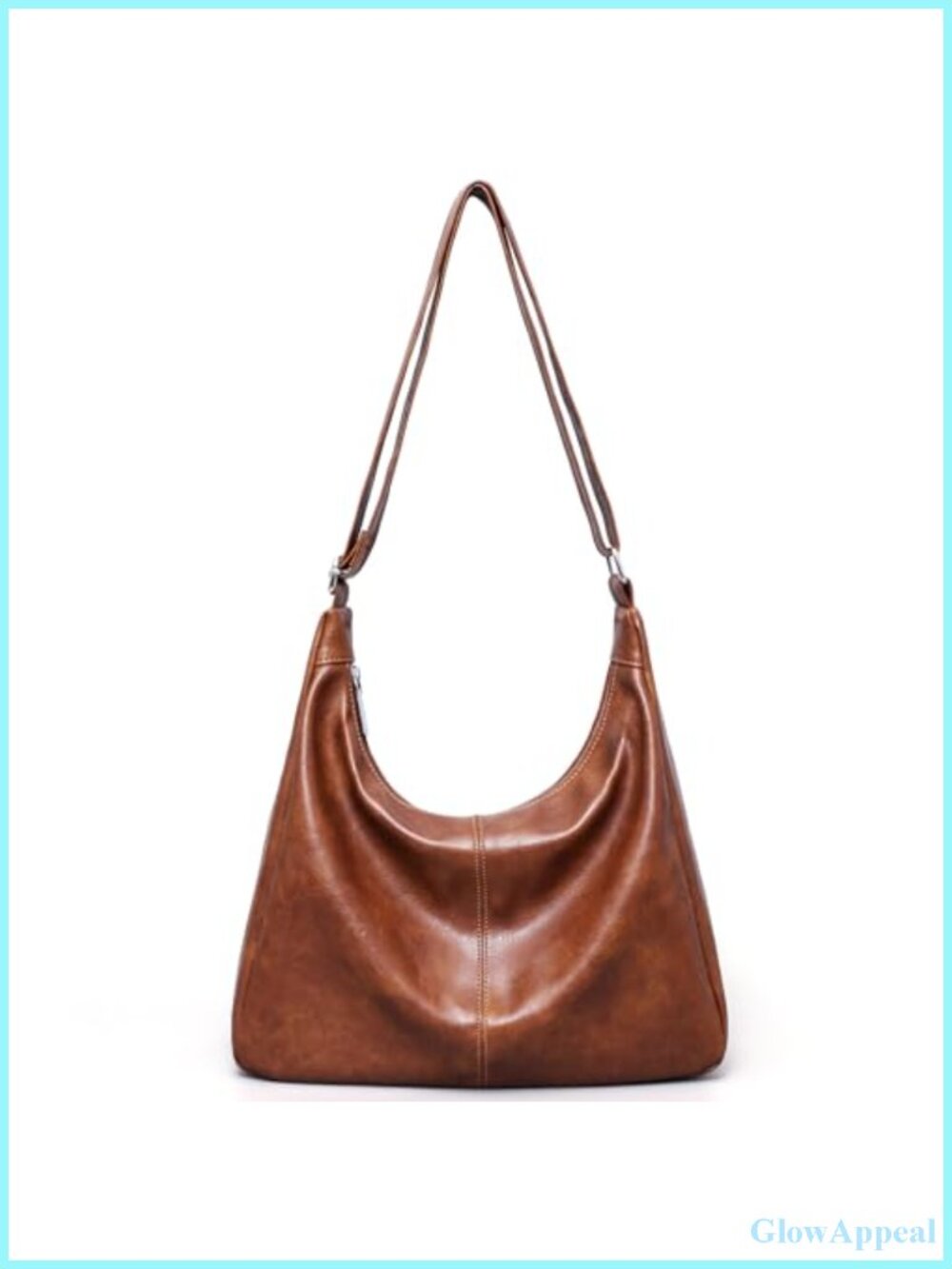 Vegan Leather Slouchy Hobo Bag Women Shoulder Tote Crossbody